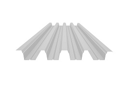 Окрашенный профнастил Н75-750, 0,5 мм, белый